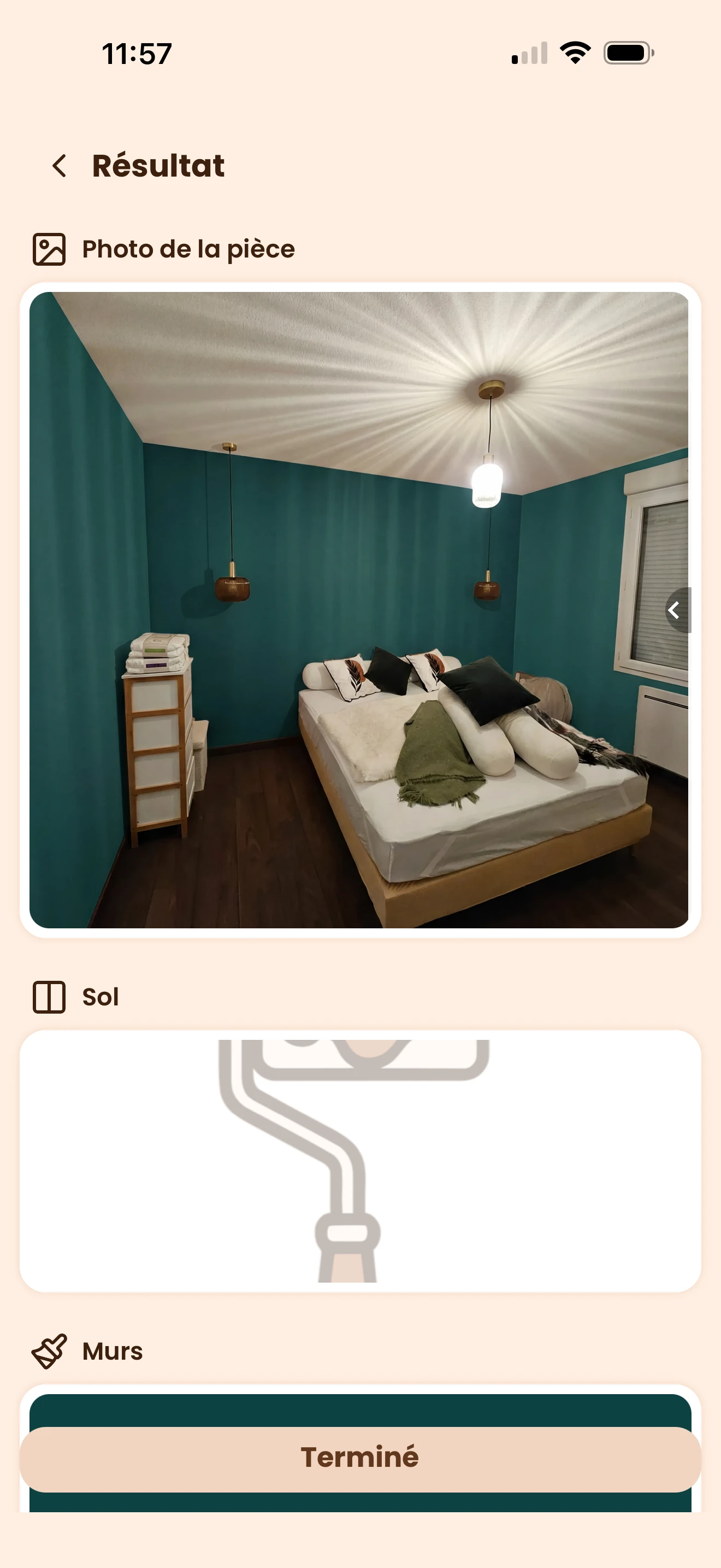 Fenchoui app - Result preview